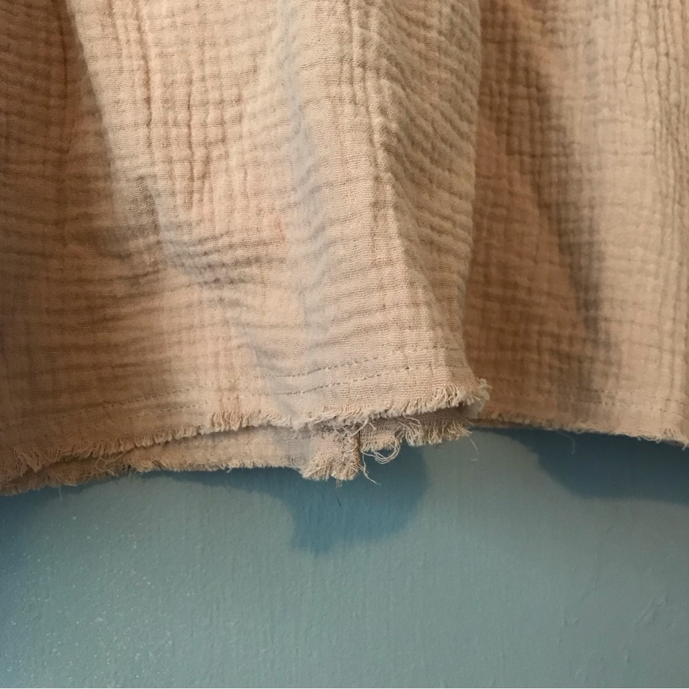 Peplum Smocked Long-Sleeve Blouse - Blush - Picture 4 of 11